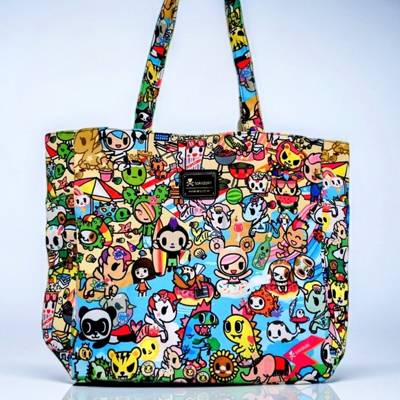 LIMITED EDITION Tokidoki Canvas Tote Bag w/ Unicorn BAG CHARM - Picture 6 of 11